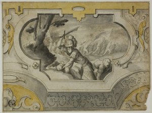 Savaş Sahnesi (Açık Dekorasyon için) by Unknown
