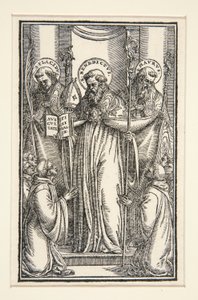 Üç Aziz ile Kitap İllüstrasyon by Unknown