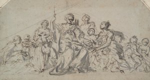 Periler ve Putti ile Diana by Unknown
