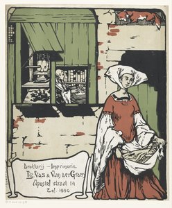 Antwerp'teki matbaa şirketi De Vos & Van der Groen için reklam by Unknown