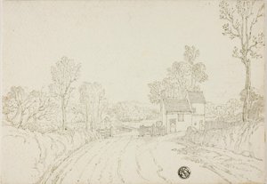 Manzarada Evin Önünden Geçen Yol by Unknown