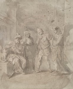 Tobit ve Anne Babasını Bırakan Melek by Unknown