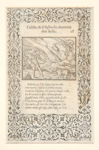 a) Juno tarafından dövülen ve ayıya dönüşen Calisto; verso: b) Calisto ve oğlu iki yıldız oldu by Unknown