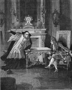 1715: Fransa Kralı Louis XIV (1638-1715), Cizvit itirafçısı Peder Michel Le Tellier