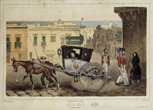 Malta sokaklarında bir aksama - gravür by Unknown artist