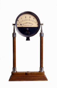 Miliampermetre (veya ampermetre): Elektrik akımının yoğunluğunu hesaplamak için tasarlanmış cihaz. by Unknown artist