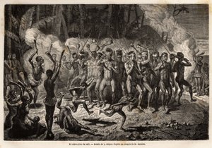 Geceleri bir pilou-pilou (veya hap veya hap), kanak kabile törenlerinin geleneksel dansı. Maden inşaat mühendisi Jules Garnier