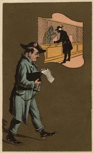 Bir vergi müfettişi, anonim kromolitografi, 19. yüzyılın sonlarında. by Unknown artist