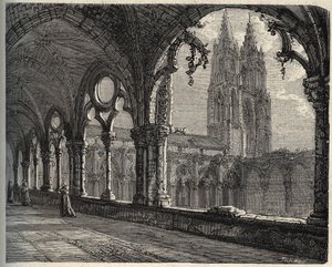 Abbaye Saint-Jean-des-Vignes - Soissons - (Saint Jean des Vignes) - “” PATRIE” üzerine gravür - LUCIEN HUARD TARAFINDAN 6 CİLTTE FRANSA
