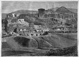 Atina Akropolisi 1881- Atina Akropolü 1881