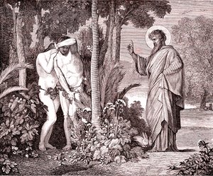 Adem ve Havva, Louis Veuillot'nun Paris'te basılan "İsa Mesih" adlı kitabından kopya by Unknown artist