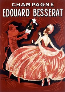 Champagne Edouard Besserat için reklam afişi, 19. yüzyıl sonu by Unknown Artist