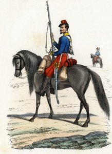 At sırtında Afrikalı avcı, alay 1831