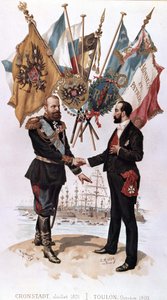 Alexander III, Fransız-Rus ticaret anlaşmasının imzalanmasında (Kronstadt 1891 - Toulon 1893), Bianchetti koleksiyonu by Unknown artist