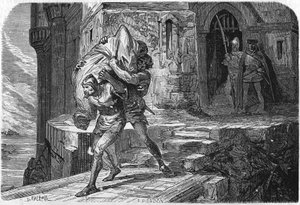 Bourbon kralı ve piçi Alexander, bir torbaya dikildi ve Şafağa atıldı ve yerine yunus, geleceğin XI. Louis