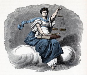 Adalet Alegorisi - 1882 - Gravür - by Unknown artist