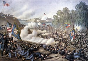 Amerikan İç Savaşı (1861 - 1865): Birinci Korint Savaşı (Mississippi) 29 Nisan-10 Haziran by Unknown artist
