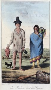 Bir Kızılderili ve şövalyesi, Kanada by Unknown artist