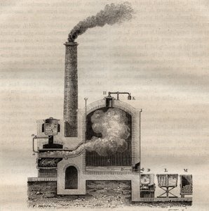 Michel de Marsilya tarafından ham kükürtün damıtılması için aparat - Louis Figuier tarafından 