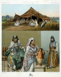 Arap çadırı, Cezayirli kadın kostümleri - Racinet