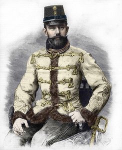 Habsburg Arşidükü Rudolf (1858-1889), Avusturya Veliaht Prensi. 1889 gravürü. by Unknown artist