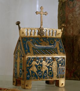 Sanat eseri: Canterbury başpiskoposu Saint Thomas Becket (1118-1170) tarafından e-posta, altın ve bakırdan yapılmış kutsal emanet - Başpiskoposun 29/12/1170 tarihinde Cantorbery Katedrali