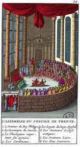 Trent Konseyi Meclisi (1545 - 1563), 1706 gravür. by Unknown artist