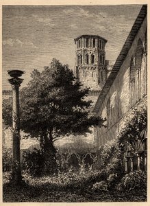 Augustinian manastırı (Toulouse) - Le cloitre des Augustins à Toulouse - “” PATRIE” üzerine gravür - LUCIEN HUARD TARAFINDAN 6 CİLTTE FRANSA