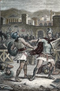 Horatii ve Curiatii arasındaki savaş. Oymak by Unknown artist