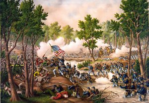 Spottsylvania Muharebesi 8 ve 18/05/1864 arasında. Gravür v. 1888. by Unknown artist