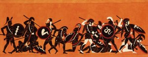 Yunanlılar ve Truvalılar Savaşı (Truva Savaşı) 1808-1810 (resim) by Unknown artist