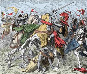 Battle on the Elster: Rudolf of Swabia Mortally Wounded - Revolt of the Saxons (1073-1075): Rheinfelden