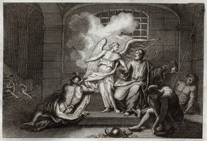 Royaumont İncili, Yeni Ahit: Saint Peter Delivre de hapishane. Aziz Peter geceleri bir Melek tarafından hapishaneden serbest bırakılır. 1811