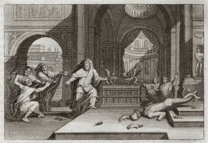 Royaumont İncili, Eski Ahit: Dagon İdolü. Ve Filistîler, mabede, Allahları Dagon