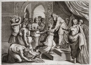 Royaumont İncili, Eski Ahit: Sheba Kraliçesi. Seba Kraliçesi, Süleyman