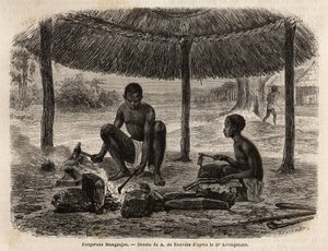 Demirci manganjas (Zambeze bölgesinin etnik grubu). Dr. Livingstone