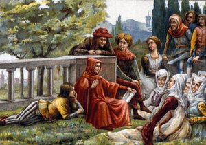 Boccaccio (Boccaccio) 1348 civarında Floransa