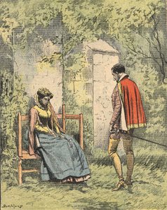 Bussy ve Diane, Madame de Monsoreau olarak bilinen, bahçede Kilise