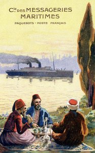 Dünya çapında Fransız nakliye şirketinin kartonu. by Unknown artist