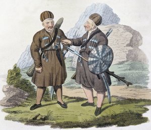 Kafkas savaşçıları, deb. 19. yüzyıl by Unknown artist