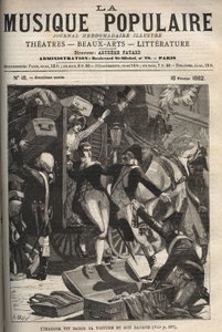 Cimarosa, 18. yüzyılın İtalyan bestecisi Domenico Cimarosa (1749-1801), arabasına ve bagajına el konulduğunu görür. “Popüler Müzik””” haftalık ünlü gazetesinde gravür - 1882 by Unknown artist