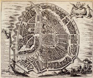 17. yüzyılda Moskova şehir haritası. by Unknown artist