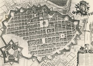 Kalesi ile Torino şehir haritası by Unknown artist