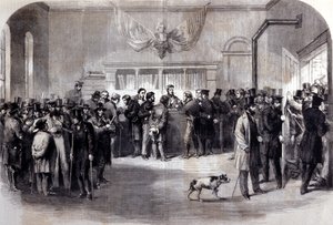 İç Savaş (1861 - 1865), Amerikan İç Savaşı. Muafiyet bürolarının önünde zorunlu askerliğe karşı kaburgalar. New York. by Unknown artist