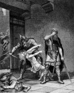 Frank kralları Clotaire (Clothaire) I (v.497-561) ve Childebert I, kardeşleri Clodomir