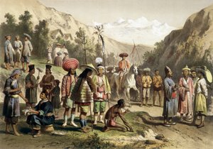 Güney Çin, Ta Ly krallığından kostümler. 1866 - 1868 yılları arasında Çinhindi