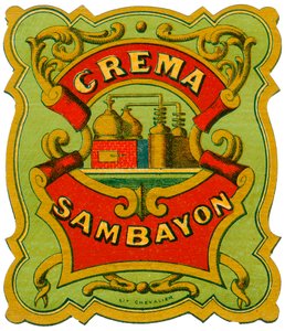 Crema Sambayon alkol reklamı (Krolitografi, 19. yüzyıl sonu) by Unknown artist