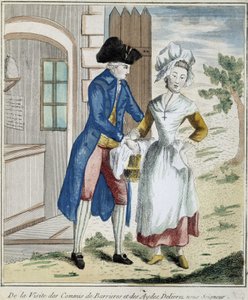Gümrük: bariyer vergisi - 1800 civarında karikatür by Unknown artist