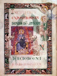 Peygamber Habacuc tarafından kurtarılan aslan çukurunda Daniel (Habaquq, Habakuk, Habakkuk, Abakouk, Havakuk) Akka Aziz John