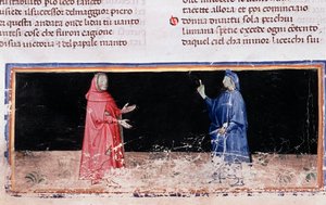 Dante (mavi renkte) ve Virgil (İlahi Komedya